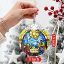 Christian Gifts: Stained Glass Nativity Ornament | Christmas Ornaments (Christmas Tree Decorations), Christian Holiday Decor, Holy Family Decoration, Religious Gifts, Baptism Gift & Xmas Gift
