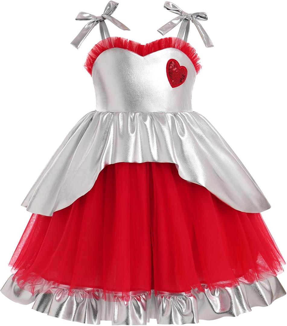 IBTOM CASTLE Baby Girl 1st Halloween Dress Birthday Cake Smash Layered Tulle Princess Tutu Cosplay Spider Web Costume (12-18 Months, Sliver)