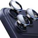 ESR Camera Lens Protector for iPhone 17 Pro Max/17 Pro/16 Pro Max/16 Pro/15 Pro Max/15 Pro/14 Pro Max/14 Pro, Ultra-tough HD Individual Camera Protectors, Ultra-thin Tempered Glass, 1 Pack, Black