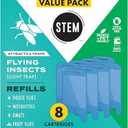 STEM Insect Light Trap Refill Cartridges, Indoor Fruit Fly Trap, Insecticide-Free Pest Control for Home, Attracts and Traps Flying Insects, Official STEM Refills -  Count 6