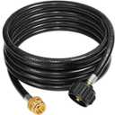 DOZYANT 15 Feet Propane Adapter Hose 1 lb to 20 lb Converter Replacement for QCC1 / Type1 Tank Connects 1 LB Bulk Portable Appliance to 20 lb Propane Tank