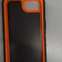 for iPhone 16e Case with 2 Pack Tempered Glass Screen Protector Heavy Duty Shockproof 3-Layer Full Body Protection Military Grade Rugged Cover Case for Apple iPhone 16e 6.1",Black/Orange