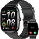 Smart Watches for Men Women with GPS Built-in, Answer/Make Calls, 1.95" Smartwatch for iPhone/Android Phones, Fitness Watch with Heart Rate/Sleep Monitor 100+ Sports Modes IP68 Waterproof (Black)