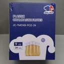 JOLLY CHEF 24 Pack Stemless Plastic Champagne Flutes 9 oz, Crystal Clear Stemless Plastic Toasting Glasses, Clear Disposable Unbreakable Drinkware Ideal for Wedding, Birthday, Party, Thanksgiving