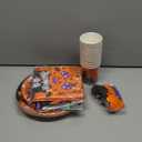 104Pcs Mouse Halloween Decorations, Happy Halloween Party Supplies Set Include Banner, Balloons, Tablecloth, Plates, Napkins, Cake Toppers and Cupcake Toppers for Horror Birthday Party Decorations