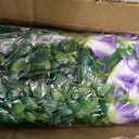 Geegoods Artificial Petunia Flowers for Outdoors, 8 Bundles UV Resistant Realistic Silk Faux Flowers, Purple White Fake Petunias for Planters, Hanging Basket, Porch and Garden Decor(8,Purple White)