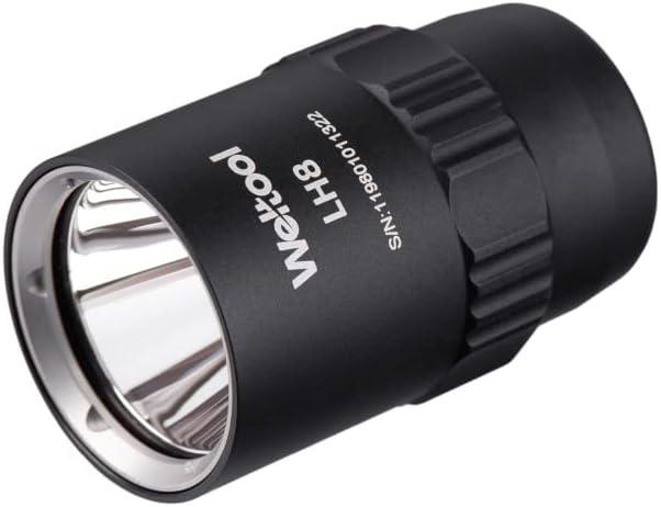 Weltool LH8 Weapon Light Head 6500K, 1750 lm 77000 cd for W65/W35 Body and Surefire M600DF (Black)