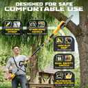 Ecarke Cordless Pole Saw Compatible with Dewalt 20V, 16FT Max Total Reach, 8 Inch Detachable Tree Cutter, Electric Chainsaw Trimmer, 26ft/s Cutting Speed Pruner for Branch Pruning (Tool Only)