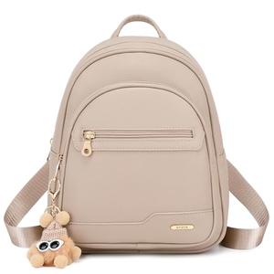 BAGOK Mini Leather Backpack Purse for Women, Small Backpack Purse with Cartoon Charm, Cute Fashion Bag for Girls & Teens