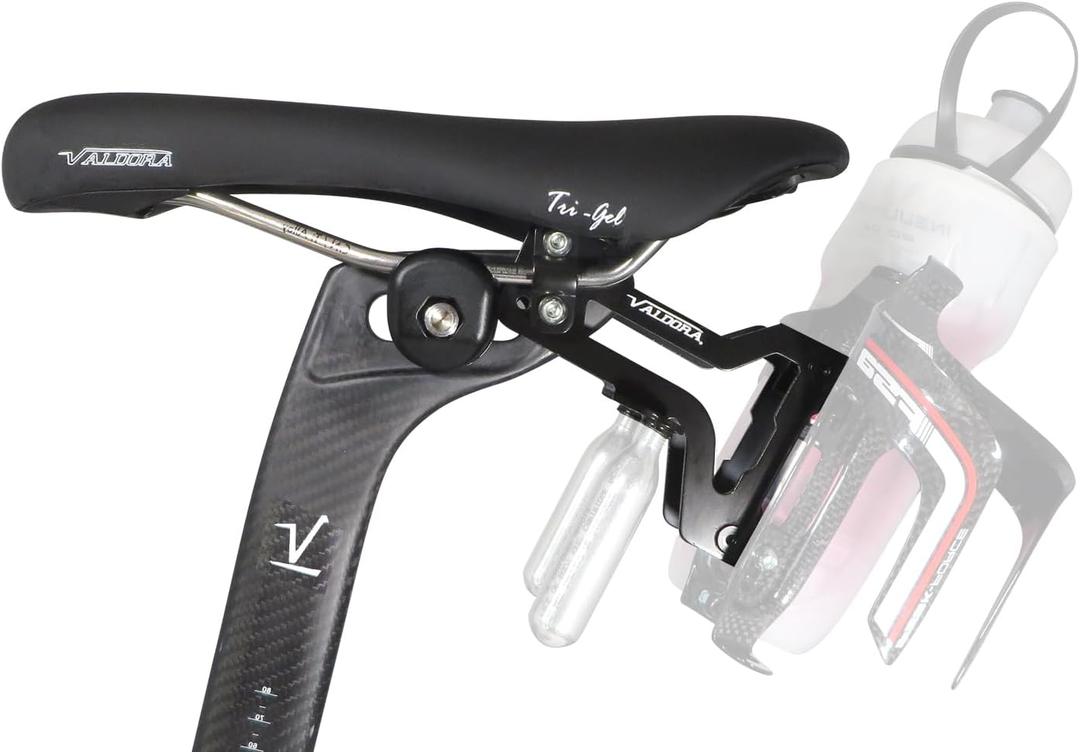 Saddle Water Bottle Holder | Triathlon Gear | Under Saddle Bottle Holder | Dual Water Bottle Cage Mount | Behind Seat Mount | Bike Water Bottle Holder | Bicycle Water Bottle Cage Holder