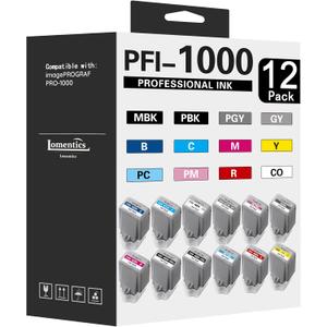 PFI-1000 Ink (12Pack,80ml) - Compatible Replacement for Canon PRO 1000 Ink Cartridges imagePROGRAF PRO 1000 Printer