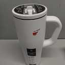 Ice Shaker 40 oz Tumbler with Handle and Straw | 40oz White | Cold for 30+ Hours | 2-in-1 Tumbler Shaker Bottle | Odor-Free 40 ounce Bottle for Water, Protein Shakes, Smoothies, Cocktails