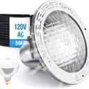 120V 10-Inch Waterproof Pool Light for Inground Pools  IP68 Rated, Includes 2 x 500W Incandescent Bulbs, 50ft Cord, Direct Replacement for Pentair Amerlite & Hayward AstroLite, Fits 10'' Pool Niche