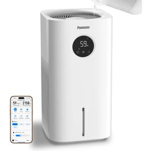 Powerscale MF6 Evaporative Humidifier, 1.8 Gal, WiFi, Mist-Free for Nursery