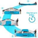CAMPROS CP 8 Person Camping Tent, Room Divider, Rainfly, Weather Resistant, 168"L x 108"W x 72"H