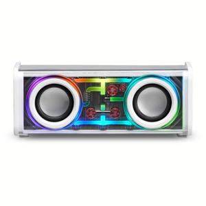 Ilive Transparent+ Wireless Bluetooth Speaker with Color Changing LED Lights, ISB214W
