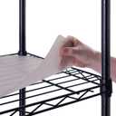 Poofzy Wire Shelf Liner 14" X 24", Non-Adhesive Plastic Shelf Liners for Wire Shelving, Waterproof Protector Mats (5PK, Gray)