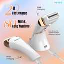 PRITECH Electric Razor for Women - Rechargeable Shaver for Women Portable Lady Shaver for Legs, Arm, Underarms, Bikini, USB Rechargeable, Wet & Dry Waterproof Bikini Trimmer for Woman, Gold