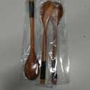 6 Pieces Wooden Spoons for Eating, Muulaii Wood Soup Spoons Long Handle Spoon with Japanese Style Kitchen Utensil for Korean Food Cooking Mixing Stirring Honey Tea Soda Dessert Coconut Bowl- 9 Inch