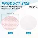 PATIKIL 70mm/2.76" Foam Lid Liner 150pcs Adhesive Round PS Pressure Sensitive Seals, Cap Liners Resistant Tamper for Plastic Glass Jar Bottle Cap Canning Vials Seals Red Text, White