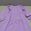 DOKOTOO KIDS Girls Dresses Cute Little Girl Fall Smocked Flowy Dress Spring Ruffle Puff Long Sleeve A-Line Semi-Formal Dress Trendy Boho Vestidos Niñas Dance Wedding Party Purple 6-7 Years