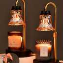 JACKYLED 2 Pack Candle Warmer Lamp with Dimmer, Height Adjustable Candle Lamp Warmer with Heating Bulbs for Scented Candles, Candle Jars, Wax Warmer Heat Lamp for Home Decor, Housewarming Gift