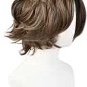 TO KU TOO YUO Game Cosplay Wig Brown Hair Wig Side Part Wigs Cosplay Show Halloween Party Wigs