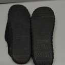 Kricely Mens House Shoes, Slip-On Indoor&Outdoor Slippers with Memory Foam Non-Slip Sole, Fuzzy Comfortable Loafers for Men (12, Black)