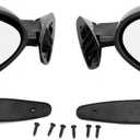 Black Rearview Mirror, Car Rearview Mirror Car Accessory, Side Door Rearview Mirror Universal Rearview Mirror blind spot mirror Blind Spot Panoramic Mirror Passenger Side Replacement