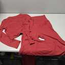 Women's Workout 2 Piece Lounge Sets Long Sleeve Tops Foldover Flare Pants Casual Outfits Tracksuit. Wine Red M