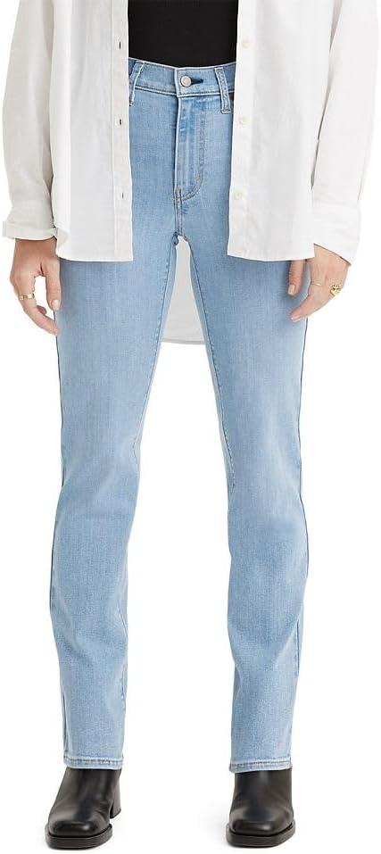 Levi's Women's 724 High Rise Straight Jeans, (New) Medium Indigo Worn in, 27 Short