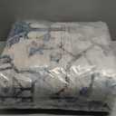 Area Rugs 6'x9' Washable Non-Slip, Floral Vintage Distress Print Pattern Medallion Carpet for Living Room Bedroom Dining Room, Light Blue Navy Beige Gray White