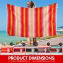 Haull 10 Pcs Large Mexican Blankets Bulk 51" x 71" Mexican Serape Blankets Yoga Authentic Throw Colorful Striped Falsa with Fringed for Outdoor Car Travel Camping Beach Picnic Patio Mat Towel, Small