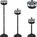 RELIANCER Floor Standing Ashtray w/Spinning Lid,Adjustable 16" - 31.5" Cigarette Ash Tray,Outdoor Stainless Steel Cigar Container Ash Holder w/Weighted Base,Cigarette Butt Receptacle Disposal for Home