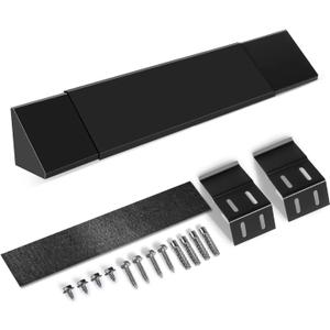 Black Adjustable Fireplace Hood for 28 to 48" Fireplace Hood Heat Shield Equipped with Insulation Cotto