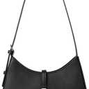 CLUCI Shoulder Bag for Women, Purses for Women, Handbag Hobo Bags Vegan Leather Crossbody Purse with Adjustable Strap (A-Black-Small)