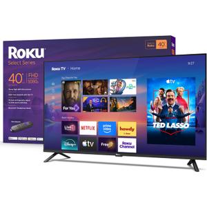 Roku 40-Inch Select Series Smart TV 2026-1080p Full HD TV - RokuTV
Flat Screen LED Television with Voice Remote, Wi-Fi & Bluetooth Headphone Mode - Streaming Live Local News Sports & Movies