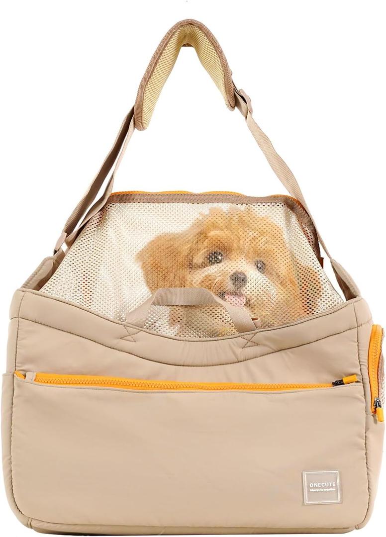 Soft and Comfortable Pet Carrier and Business Backpack with Strong Support - Ideal for Business, Travel, and Outings with Small Dogs and Cats (Kahki,15.7" L x 5.5" W x 9.8" Hup to 16lbs