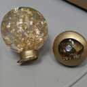 Gold Double Curtain Rod for Windows 48 to 84 Inch: Double Window Treatment Curtain Rod Heavy Duty Adjustable from 48 to 84 Inch - Gold Foil Resin Finials and Double Curtain Rod