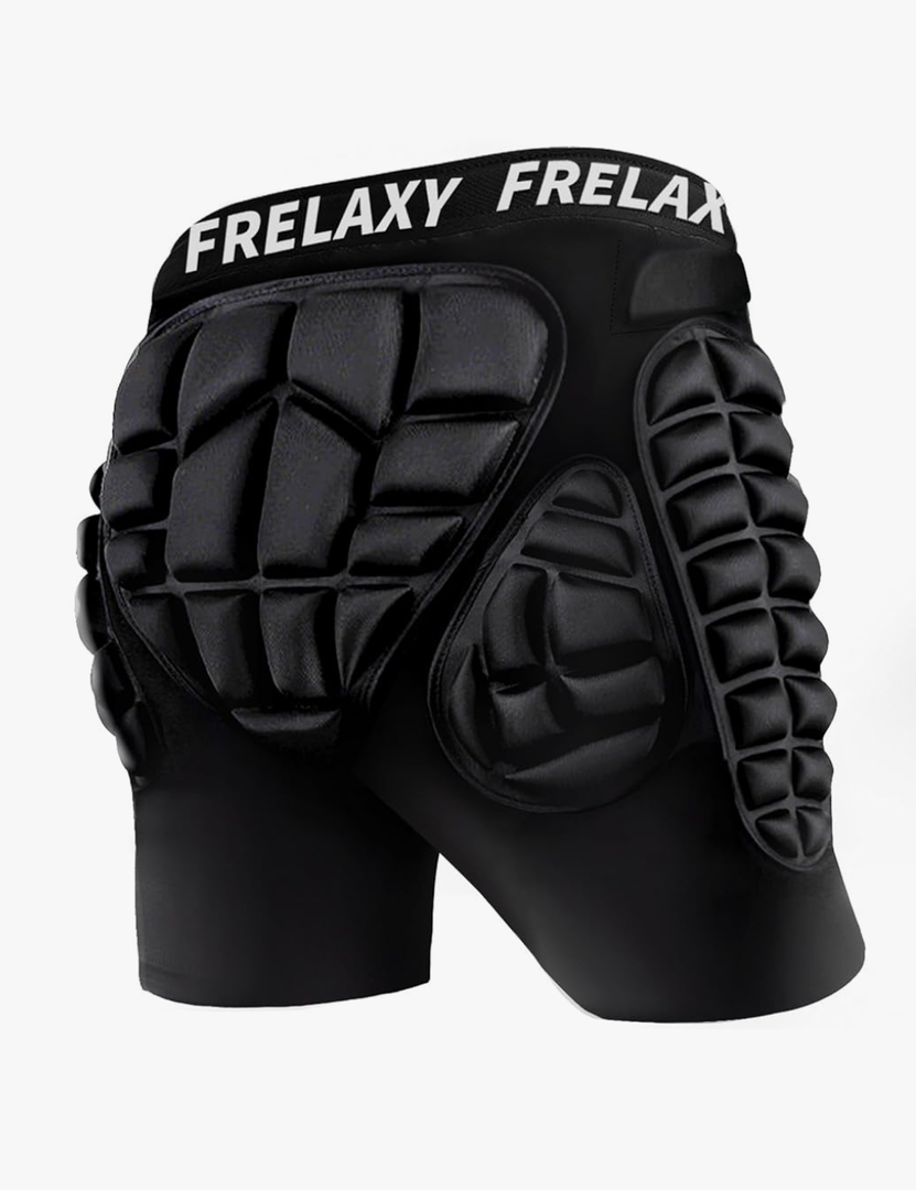 Frelaxy 3D Protective Butt Pads Padded Shorts for Snowboard, Ski and Skate, Crash Pad Impact Gear, Protection for Tailbone, Hip, and Butt XL