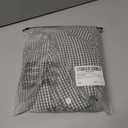 MakeMeChic Women's Plus Size Blouses Gingham Lantern Sleeve Button Down Plaid Shirt Peplum Tops 1950s Outfits (XL)