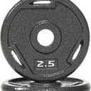 Cast Iron 1-Inch Standard Weight Plate for Strength Training & Weightlifting