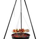 campfire grill, campfire tripod with a barbecue basin, suitable for outdoor travel and gatherings (chain)