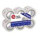 Tape Logic Heavy Duty Packing Tape with Dispenser (6 Refills) 2.6 Mil Thick Clear Shipping Tape, 2 in x 25 yd Strong Industrial Adhesive for Moving Boxes, Mailing, & Shipping Packaging