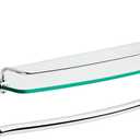 Delta Bathroom Shelf with Polished Chrome Towel Bar | Glass Shelf | Classic Decor | 20 lb Capacity | Storage and Organization | Cassidy Accessories