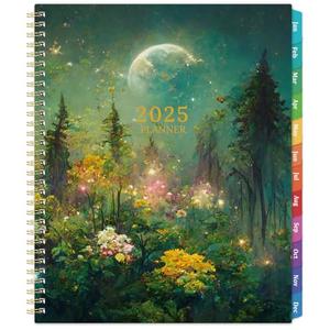 Planner 2025-2025 Planner, 9" x 11", Jul.2025 - Jun.2026, Weekly and Monthly with Colorful Tabs, Strong Twin-wire, Back Pocket - Dreaming Moon Pack of 3 Planner 2025-2025 Planner, 9" x 11", Jul.2025 - Jun.2026, Weekly and Monthly with Colorful Tabs, Strong Twin-wire, Back Pocket - Dreaming Moon Pack of 3
