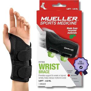 Mueller Green Fitted Wrist Brace, Left, LG/XL