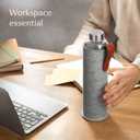 Cosumy Glass Water Bottle 25oz with Felt Sleeve - Borosilicate Glass - Leakproof Lid - BPA Free - Ideal for Work, Travel & Gym (Classic Gray)