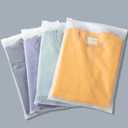 Swimsuit Bags, 50PCS 12x16 inch Poly Plastic Bag for Clothes, Frosted Ziplock Bags for Packing Selling Apparel Organization, Custom T-Shirts, Pillowcases, with Vent Holes, 3 Mil
