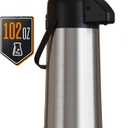 Coffee Carafe for Keeping Hot, 102OZ / 3L Airpot Coffee Dispenser with Pump, Extra Large Thermos for Hot Drinks, Tea & Liquid Stainless Steel Insulated Beverage Urn for Hot Water & Party Use